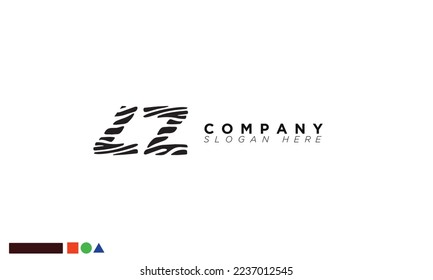 Logotipo de cebra LZ para marca y empresa