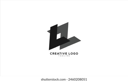 LZ ZL Abstraktes anfängliches Monogramm-Buchstaben-Alphabet-Logo-Design