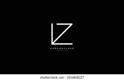 LZ ZL L AND Z Abstract initial monogram letter alphabet logo design