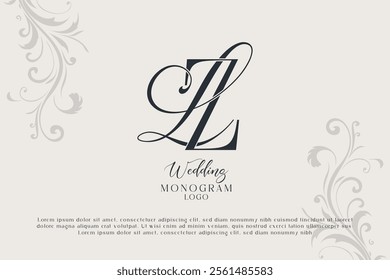 LZ ZL wedding monogram logo