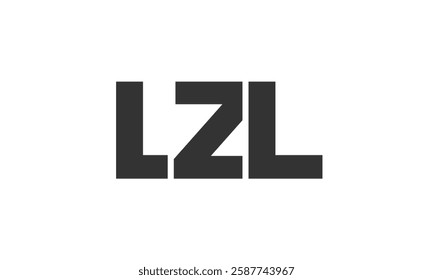 LZL logo design template with strong and modern bold text. Initial based vector logotype featuring simple and minimal typography. Trendy company identity ideal for businesses brand presence.