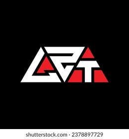 LZT triangle letter logo design with triangle shape. LZT triangle logo design monogram. LZT triangle vector logo template with red color. LZT triangular logo Simple, Elegant, and Luxurious design.