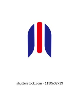 m 3 letter number logo vector