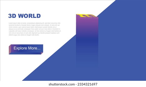 M 3D alphabets using various effects embossed on blue background for web digital landing and banner pages