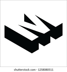 M 3D Letter