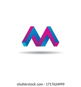 M 3D Logo Modern And Company