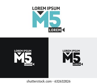 M, 5, logo