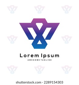 M 8 letter logo design icon