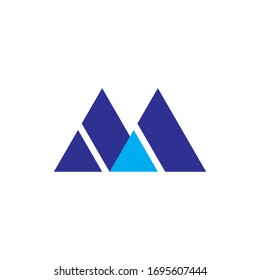M- oder A-Buchstaben-Logo-Design, Vektorgrafik