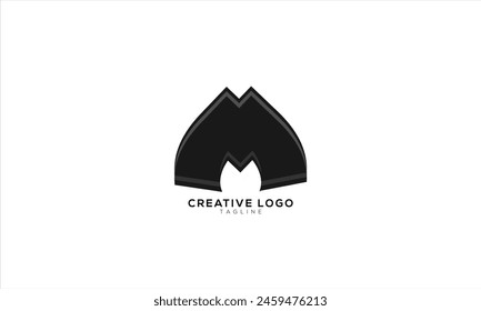 M Abstract initial monogram letter alphabet logo design