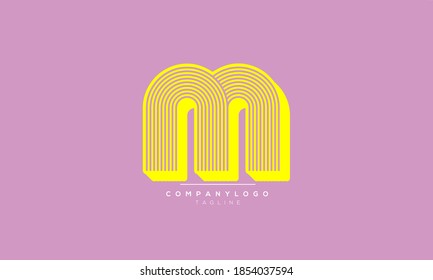 M abstract initials monogram letter text alphabet logo design