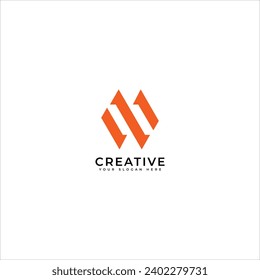 M abstract letter company logo icon
