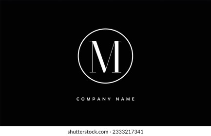 M Letra abstracta monograma con logotipo