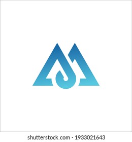 M abstract letter logo vector.eps