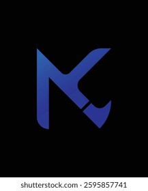 M abstract Letter shape Minimalist logo template