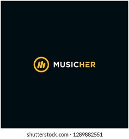 m abstract logo design