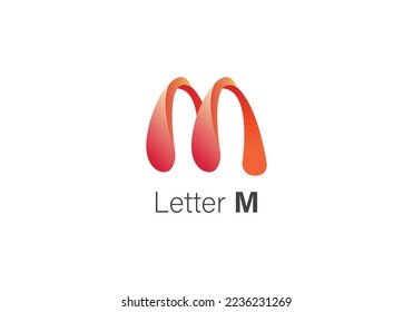 M abstract Logo design vector template
