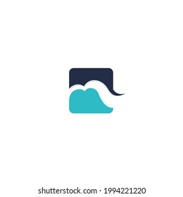 M Abstract Logo Simple Design