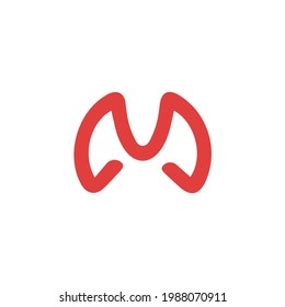 M abstract medical logo design