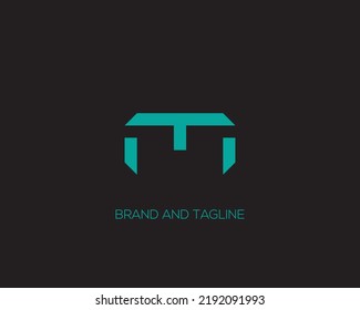 M abstract vector logo monogram template