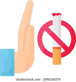 I m allergic with ciggy Concept, Refusing to smoke Vector color Icon Design, No Tobacco day Symbol, Quit smoking Sign, Cigarette or Smoker Stock Illustration