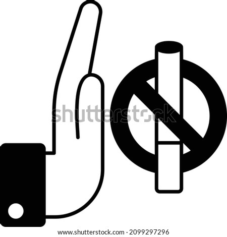 I m allergic with ciggy Concept, Refusing to smoke Vector Icon Design, No Tobacco day Symbol, Quit smoking Sign, Cigarette or Smoker Stock Illustration