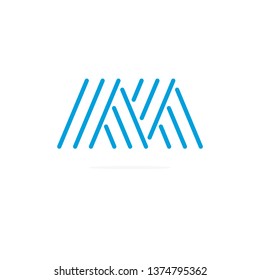 M Alphabet Abstract vector and logo design