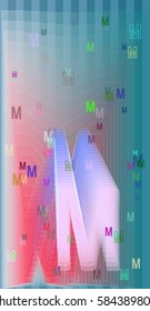 M Alphabet art vector