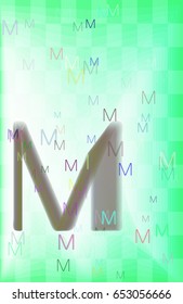 M Alphabet background template