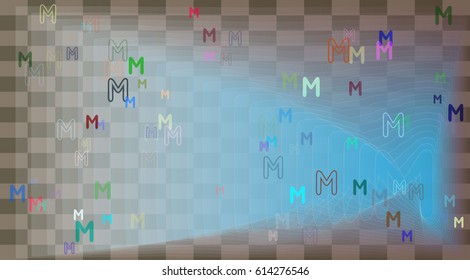 M Alphabet design art