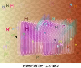 M Alphabet design background