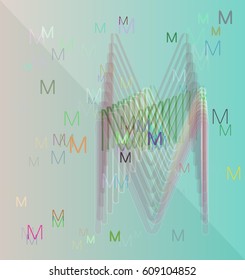 M Alphabet design idea