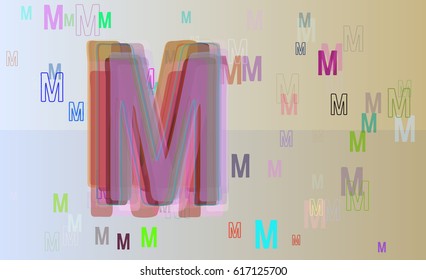 M Alphabet design idea