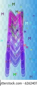 M Alphabet design texture