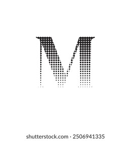 m Alphabet Rastereffekt Logo Symbol Vektorgrafik eps