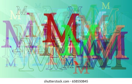 M Alphabet icon idea