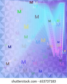 M Alphabet icon pattern