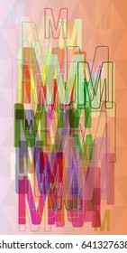 M Alphabet icon texture