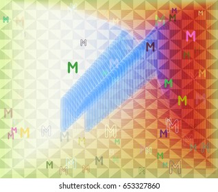 M Alphabet icon texture
