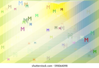M Alphabet idea background