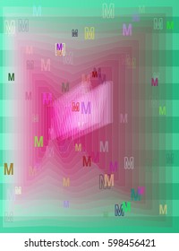 M Alphabet idea background