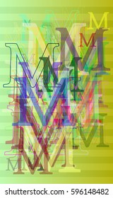 M Alphabet idea vector