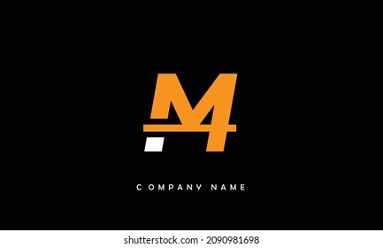 M Alphabet Letter Logo Monogram