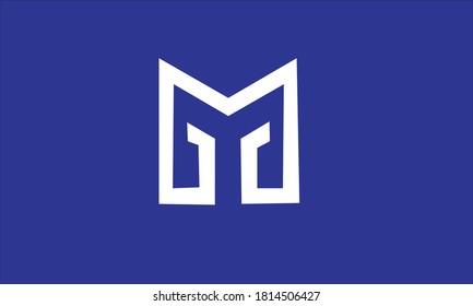M marca de letra del alfabeto monograma plantilla de logotipo vectorial