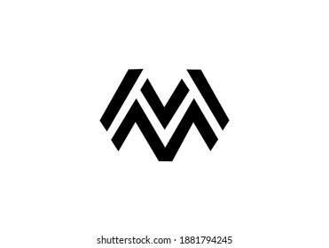 M alphabet logo vector design