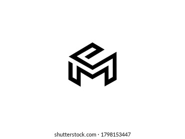 Icono del vector del logotipo del alfabeto M