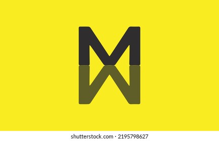 Plantilla de diseño de icono de vector mínimo del alfabeto M