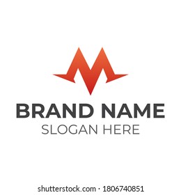 M Alphabet Modern Logo Design Concept