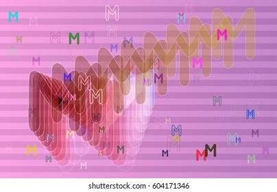 M Alphabet pattern idea