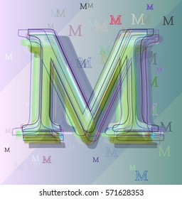 M Alphabet pattern texture